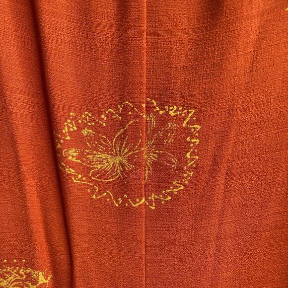 Dana Kay Women's Orange Hawaiian Maxi Dress Size 12 Aloha Summer Party Beach - Picture 9 of 9